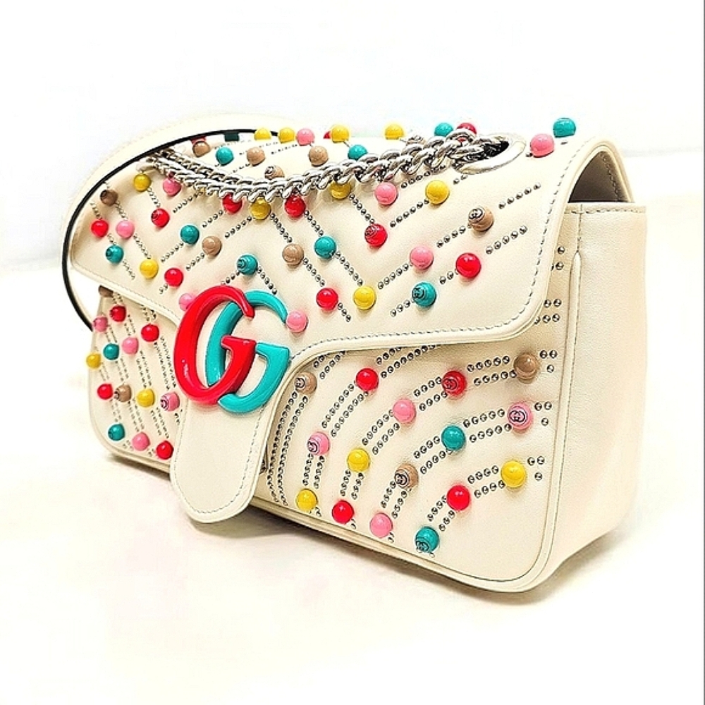 Gucci Limited Edition GG Marmont Beaded Shoulder Bag - Picture 9 of 17